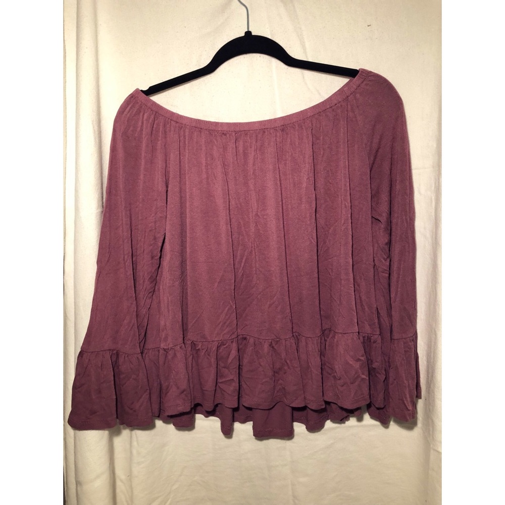 Plum off the shoulder top